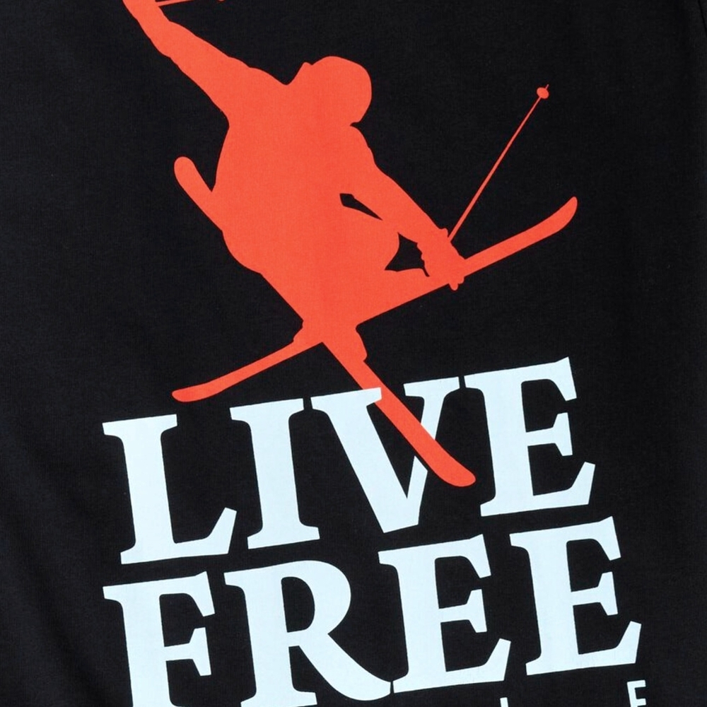 NWT Vineyard Vines Mens Large Black Live Free Style Ski Graphic Long Sleeve Tee - Picture 4 of 5